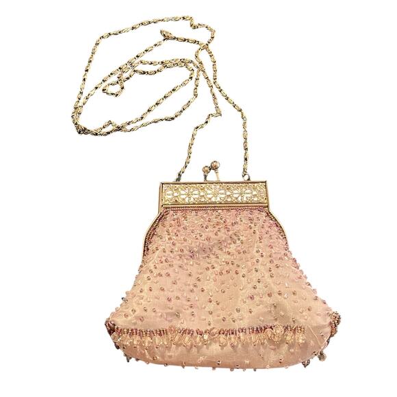 Vintage Cache Beaded Mini Evening Bag Silver - Picture 3 of 6